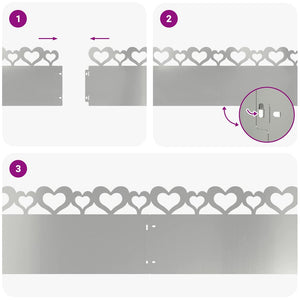 Bordure per prato 30 pcs Argento 103 x 0,05 x 22 cm 874845