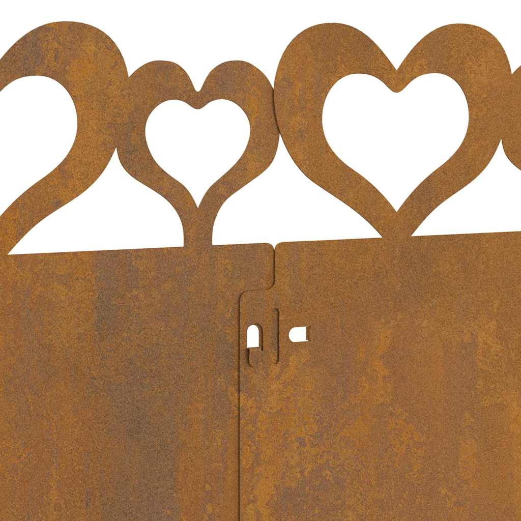 Bordure per prato 10 pcs Ruggine 103 x 0,05 x 22 cm 874846