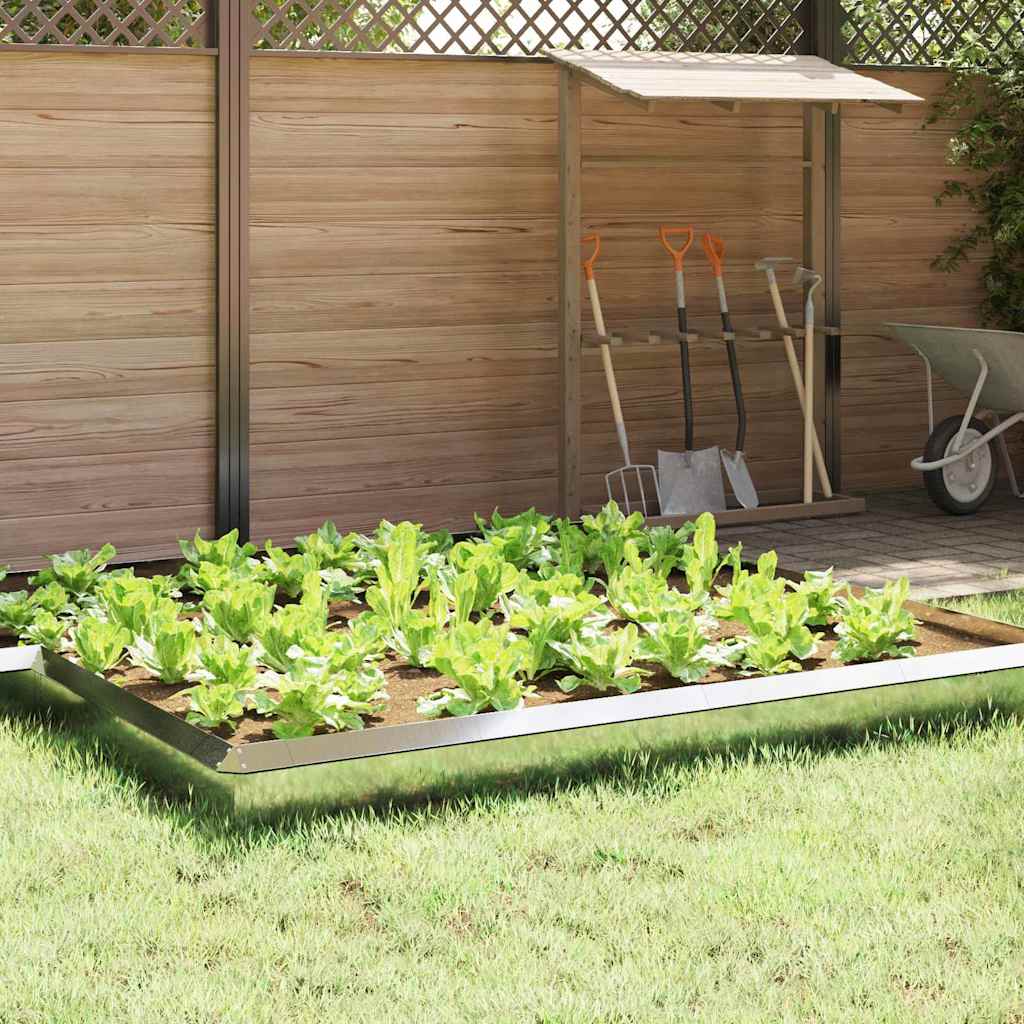 Recinto per lumache 4 pcs Argento 50 x 3,5 x 25 cm 874853