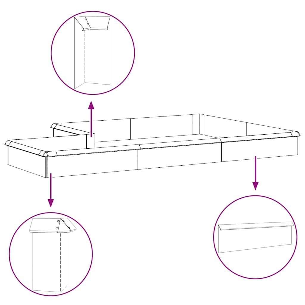 Recinto per lumache Ruggine 13,5 x 13,5 x 25 cm 874871