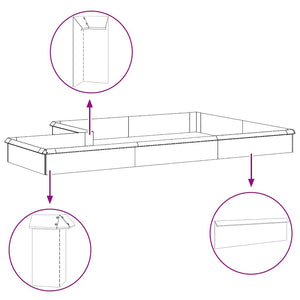 Recinto per lumache Ruggine 13,5 x 13,5 x 25 cm 874871