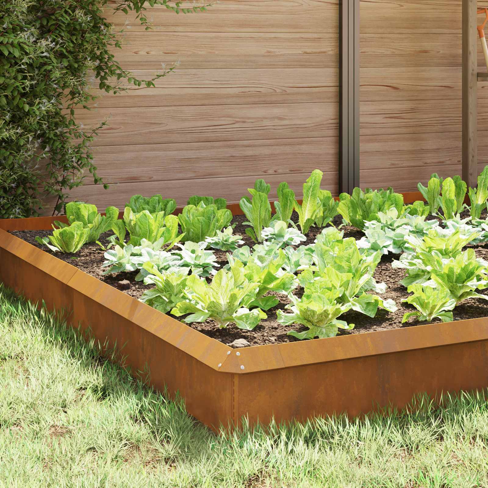 Recinzioni per lumache 16 pcs Ruggine 874890