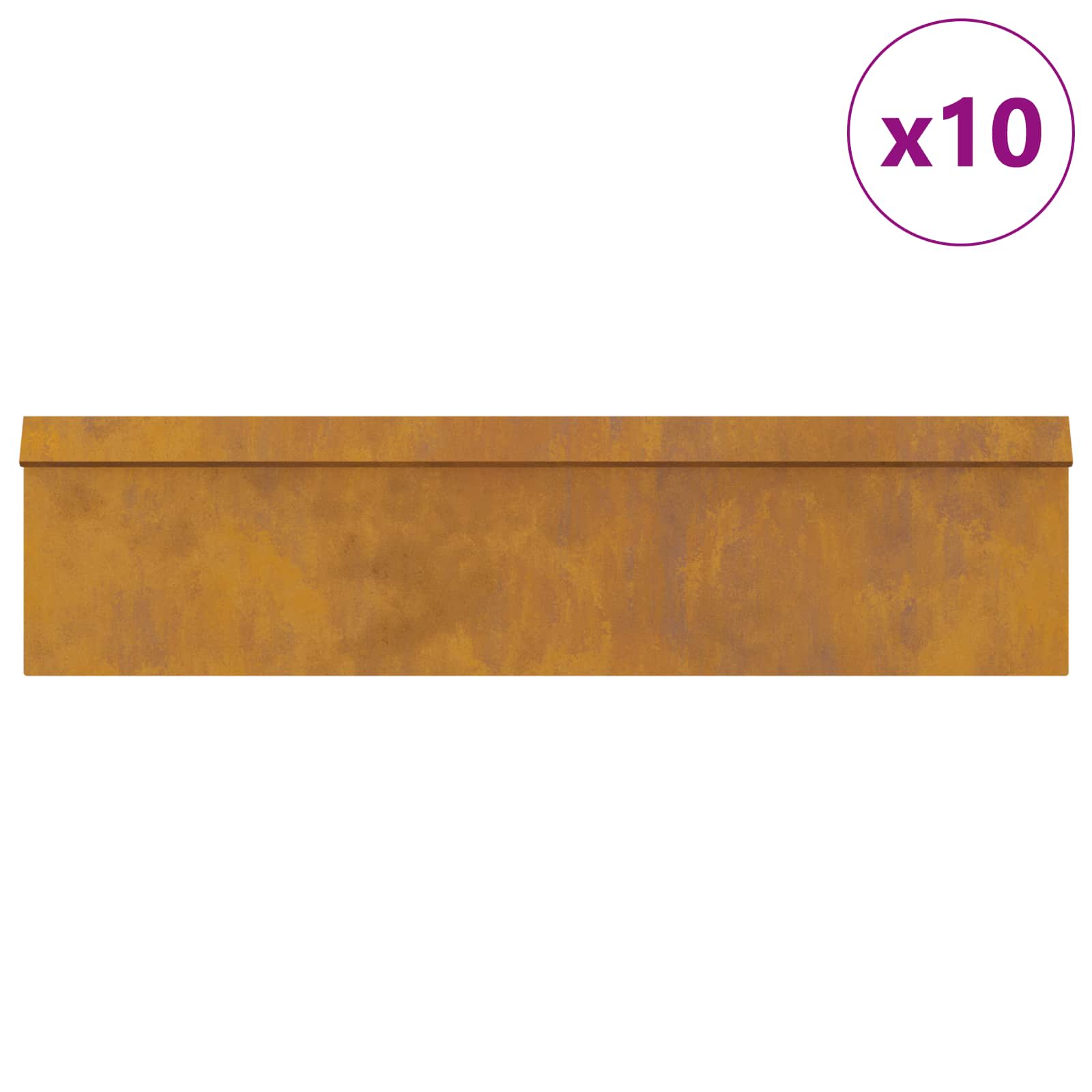 Recinzioni per lumache 16 pcs Ruggine 874890