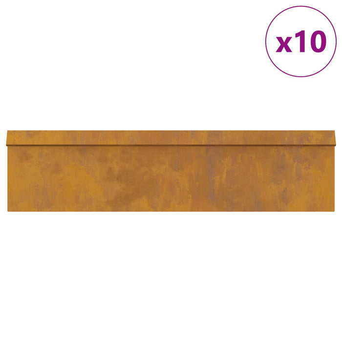 Recinzioni per lumache 16 pcs Ruggine 874890