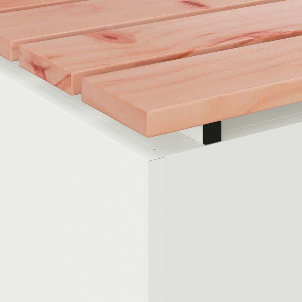 Panchina da giardino Bianco 60 x 40 x 43 cm Acciaio 874892