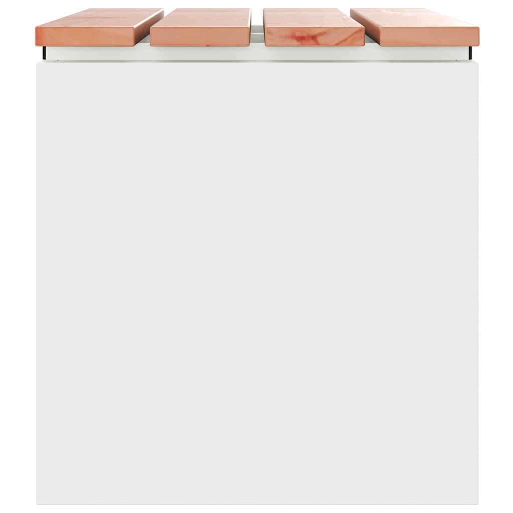 Panchina da giardino Bianco 60 x 40 x 43 cm Acciaio 874892