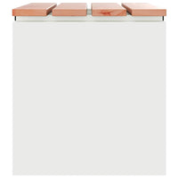 Panchina da giardino Bianco 60 x 40 x 43 cm Acciaio 874892