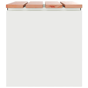 Panchina da giardino Bianco 60 x 40 x 43 cm Acciaio 874892