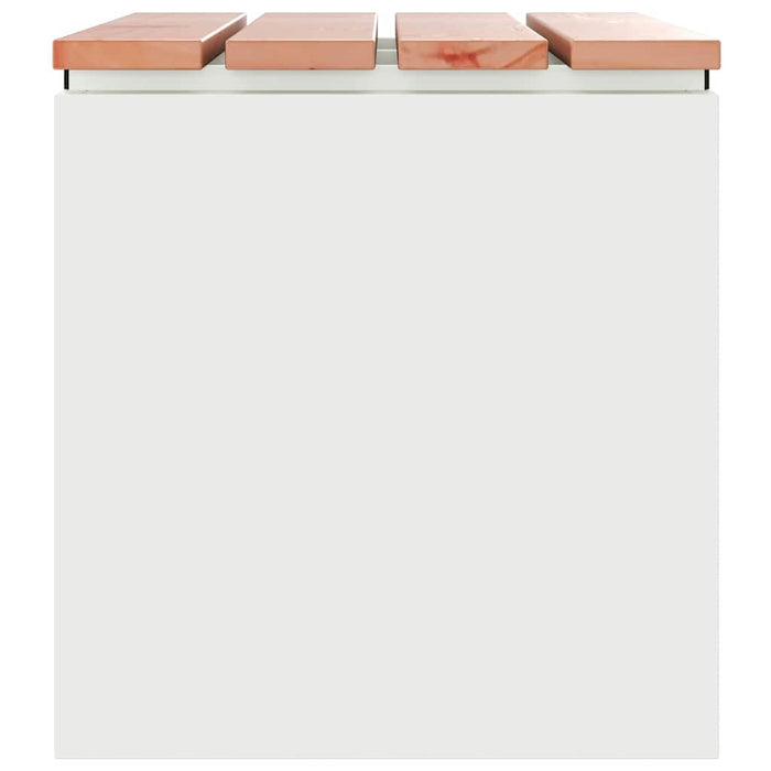 Panchina da giardino Bianco 60 x 40 x 43 cm Acciaio 874892