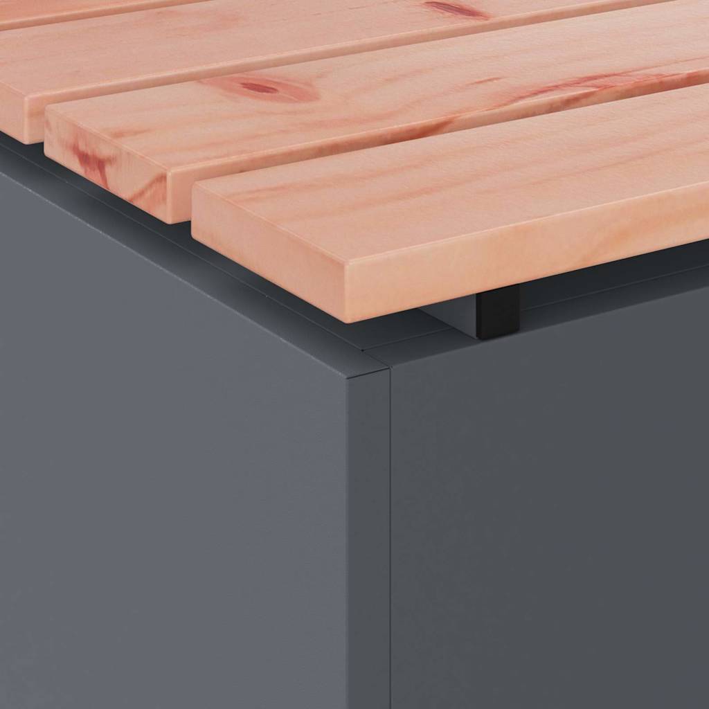 Panchina da giardino Antracite 60 x 40 x 43 cm Acciaio 874893