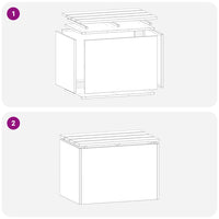 Panchina da giardino Antracite 60 x 40 x 43 cm Acciaio 874893