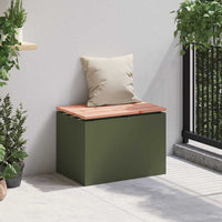 Panchina da giardino Oliver verde 60 x 40 x 43 cm Acciaio 874894