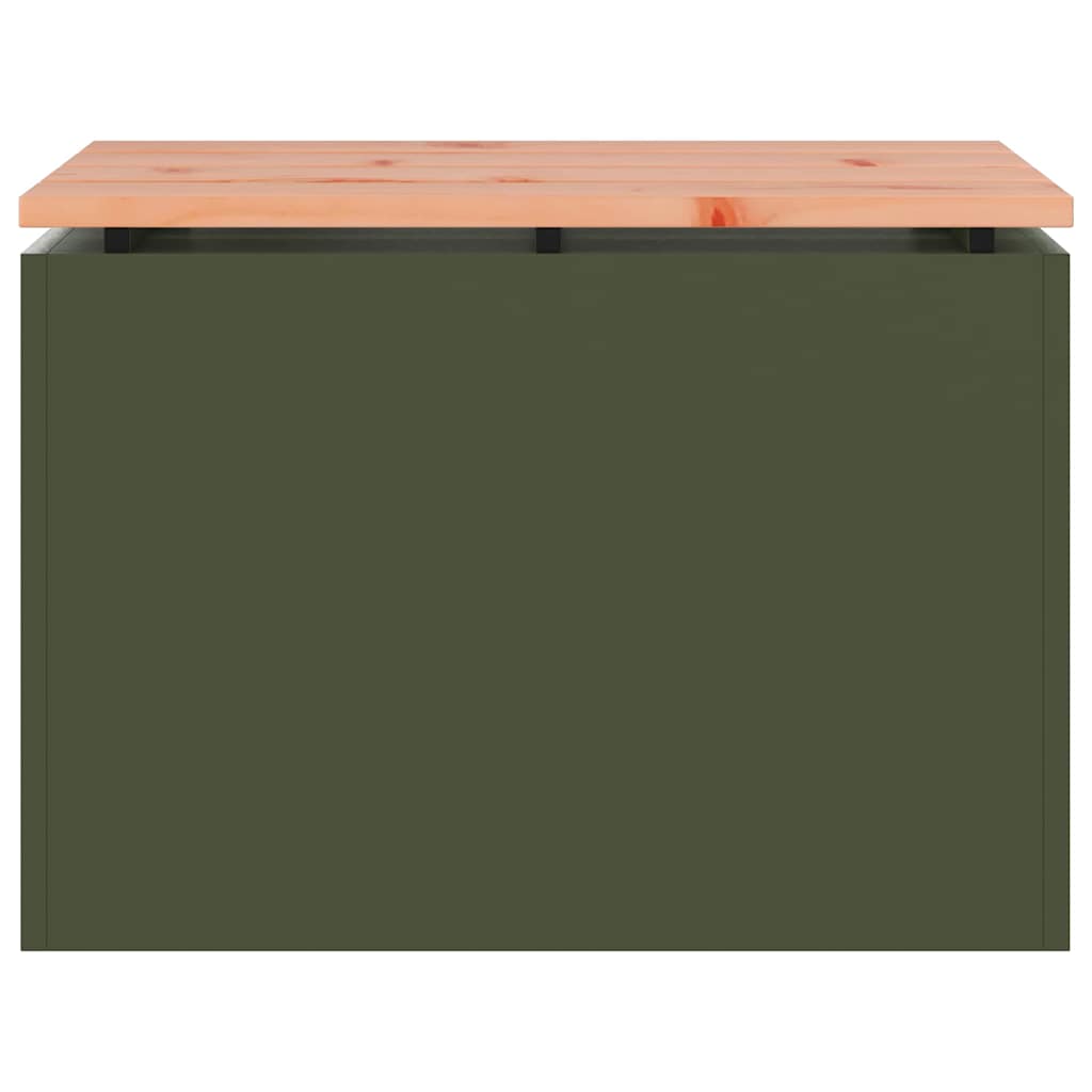 Panchina da giardino Oliver verde 60 x 40 x 43 cm Acciaio 874894