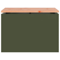 Panchina da giardino Oliver verde 60 x 40 x 43 cm Acciaio 874894