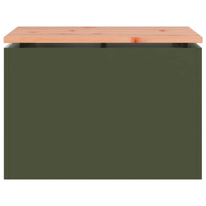 Panchina da giardino Oliver verde 60 x 40 x 43 cm Acciaio 874894