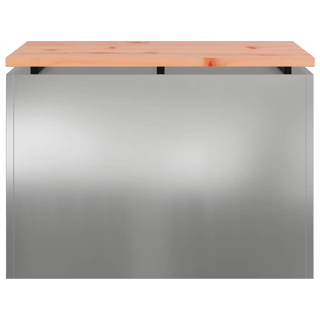 Panchina da giardino Argento 60 x 40 x 43 cm Acciaio zincato 874896