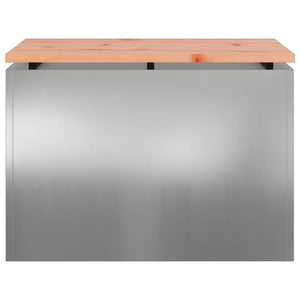 Panchina da giardino Argento 60 x 40 x 43 cm Acciaio zincato 874896