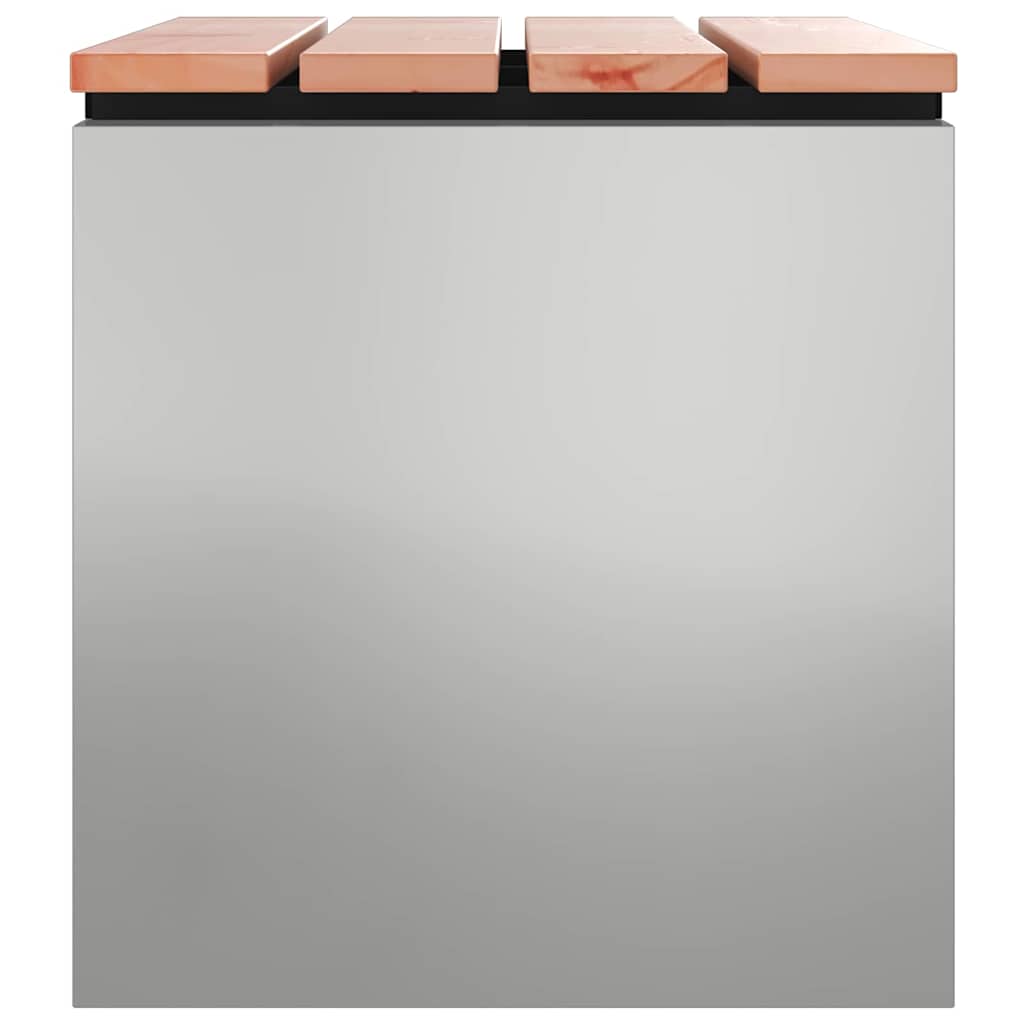 Panchina da giardino Argento 60 x 40 x 43 cm Acciaio zincato 874896