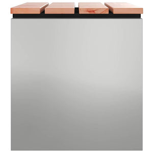 Panchina da giardino Argento 60 x 40 x 43 cm Acciaio zincato 874896