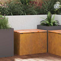 Panchina da giardino Ruggine 60 x 40 x 43 cm acciaio corten 874897
