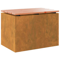 Panchina da giardino Ruggine 60 x 40 x 43 cm acciaio corten 874897