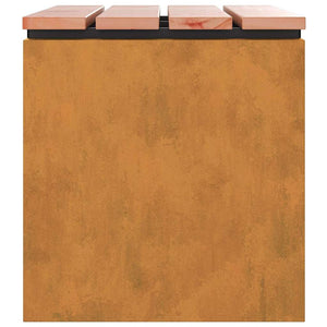 Panchina da giardino Ruggine 60 x 40 x 43 cm acciaio corten 874897