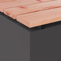 Panchina da giardino Nero 80 x 40 x 43 cm Acciaio 874898