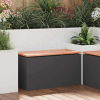 Panchina da giardino Nero 80 x 40 x 43 cm Acciaio 874898