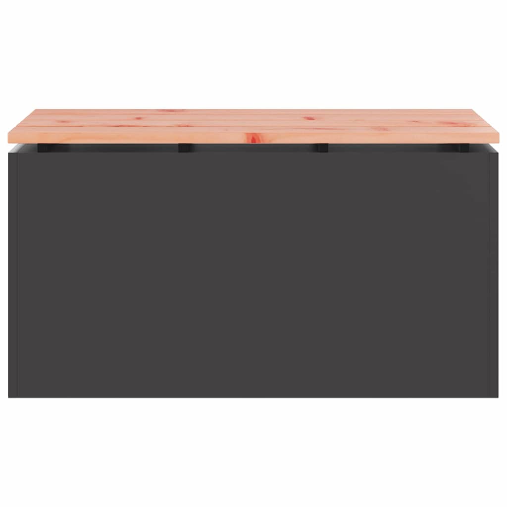 Panchina da giardino Nero 80 x 40 x 43 cm Acciaio 874898