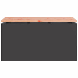 Panchina da giardino Nero 80 x 40 x 43 cm Acciaio 874898