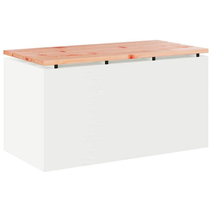 Panchina da giardino Bianco 80 x 40 x 43 cm Acciaio 874899