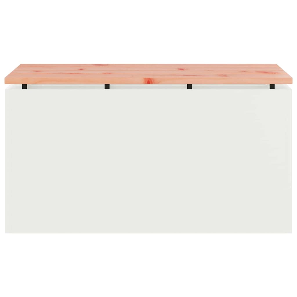 Panchina da giardino Bianco 80 x 40 x 43 cm Acciaio 874899