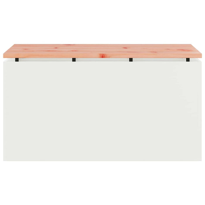 Panchina da giardino Bianco 80 x 40 x 43 cm Acciaio 874899