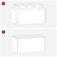 Panchina da giardino Antracite 80 x 40 x 43 cm Acciaio 874900