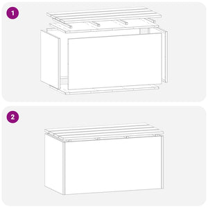 Panchina da giardino Antracite 80 x 40 x 43 cm Acciaio 874900
