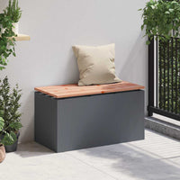 Panchina da giardino Antracite 80 x 40 x 43 cm Acciaio 874900