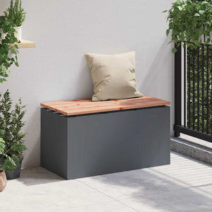 Panchina da giardino Antracite 80 x 40 x 43 cm Acciaio 874900