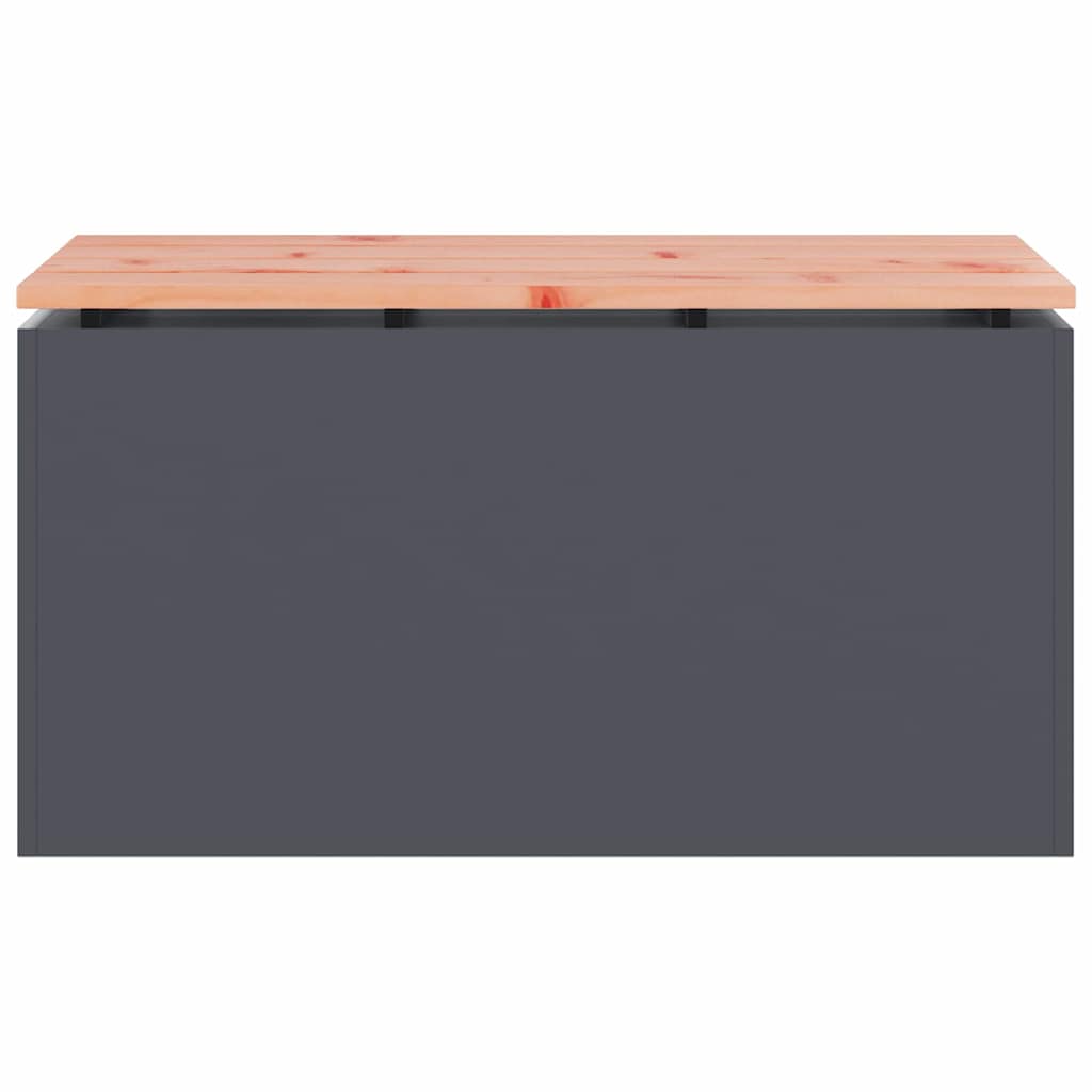 Panchina da giardino Antracite 80 x 40 x 43 cm Acciaio 874900