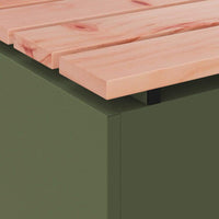 Panchina da giardino Oliver verde 80 x 40 x 43 cm Acciaio 874901