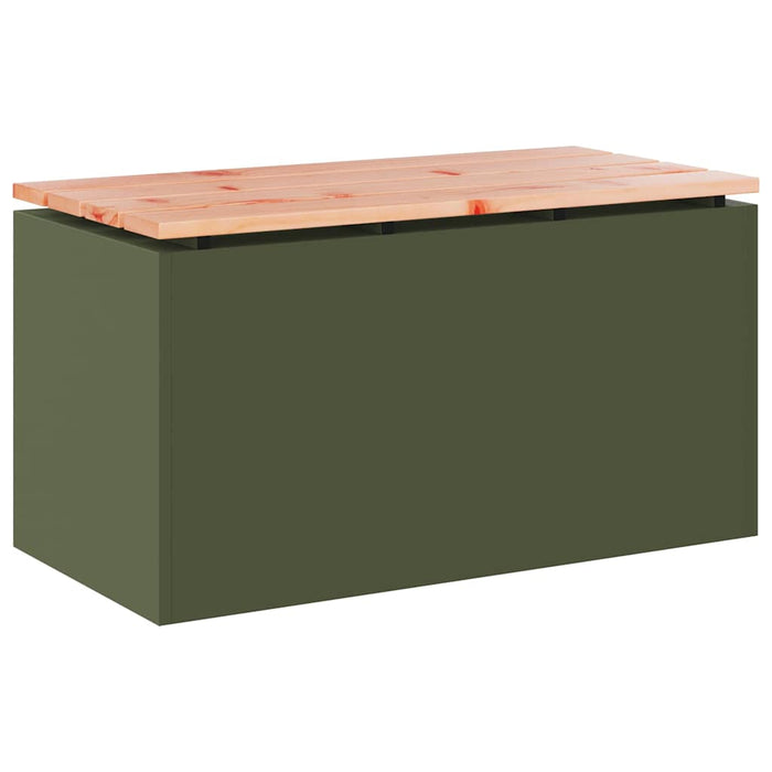 Panchina da giardino Oliver verde 80 x 40 x 43 cm Acciaio 874901