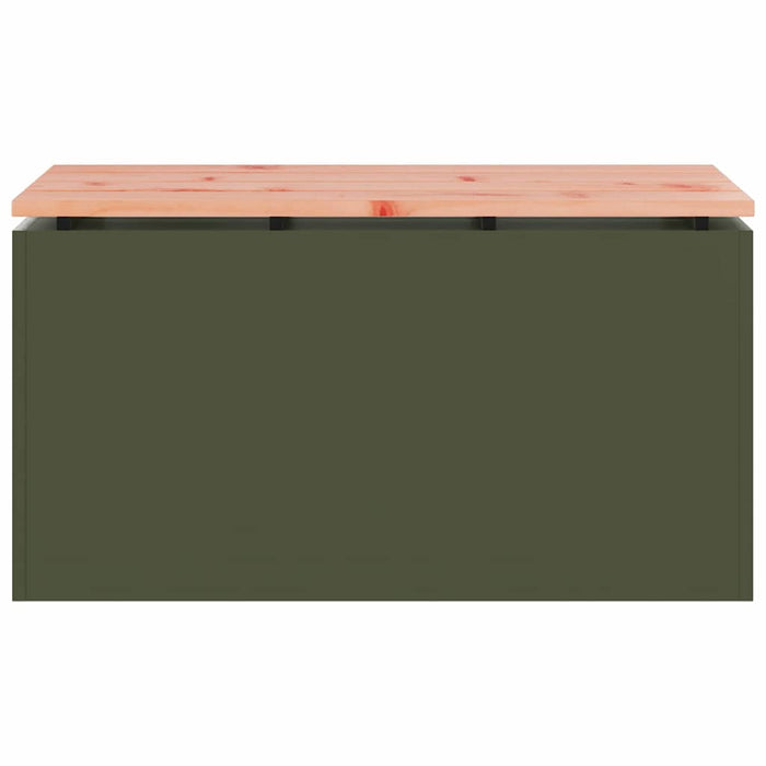 Panchina da giardino Oliver verde 80 x 40 x 43 cm Acciaio 874901