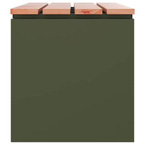Panchina da giardino Oliver verde 80 x 40 x 43 cm Acciaio 874901