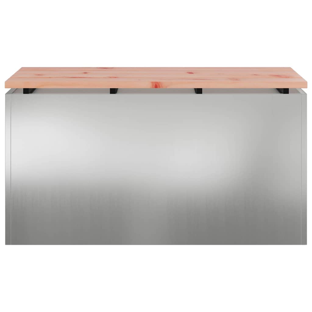 Panchina da giardino Argento 80 x 40 x 43 cm Acciaio zincato 874903