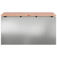 Panchina da giardino Argento 80 x 40 x 43 cm Acciaio zincato 874903