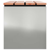 Panchina da giardino Argento 80 x 40 x 43 cm Acciaio zincato 874903