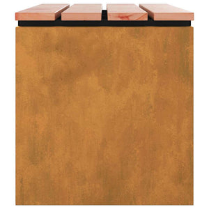 Panchina da giardino Ruggine 80 x 40 x 43 cm acciaio corten 874904