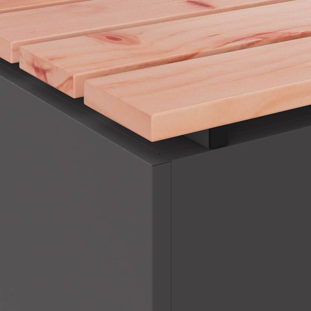 Panchina da giardino Nero 100 x 40 x 43 cm Acciaio 874905