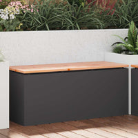 Panchina da giardino Nero 100 x 40 x 43 cm Acciaio 874905