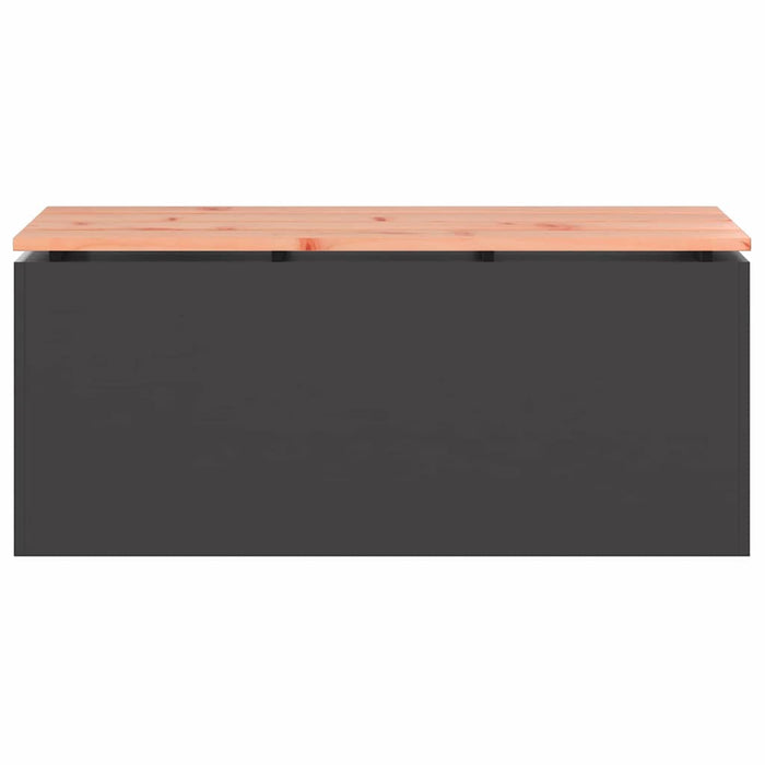 Panchina da giardino Nero 100 x 40 x 43 cm Acciaio 874905