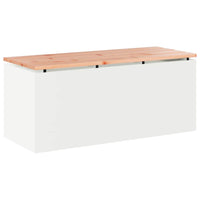 Panchina da giardino Bianco 100 x 40 x 43 cm Acciaio 874906